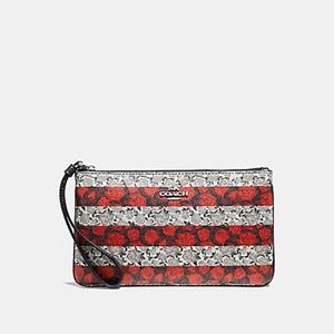 Coach 8" Large Wristlet Rose Queen Print